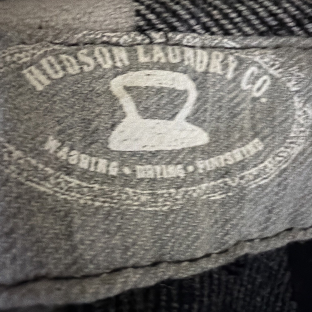Womens Penfield M Flannel Black Plaid Double Flap Pockets LOGO Hudson Laundry Co - Picture 10 of 14